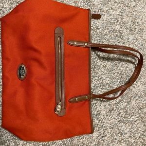 orange coach shoulder bag